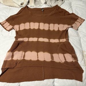 Waffle knit lightweight sweater